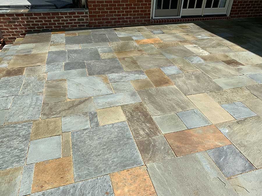 Slate Patio Cleaning on Redford Court, New Albany
